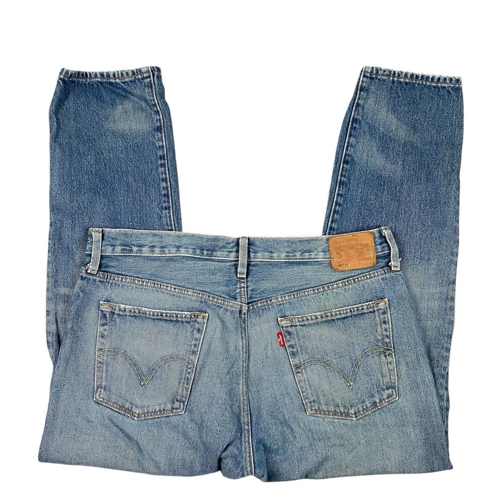 Levis 501 CT Mens Jeans 34x27** Blue Denim Tapered Workwear Utility Distressed